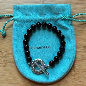 Tiffany and Co Black Beads Toggle Bracelet in Sterling Silver